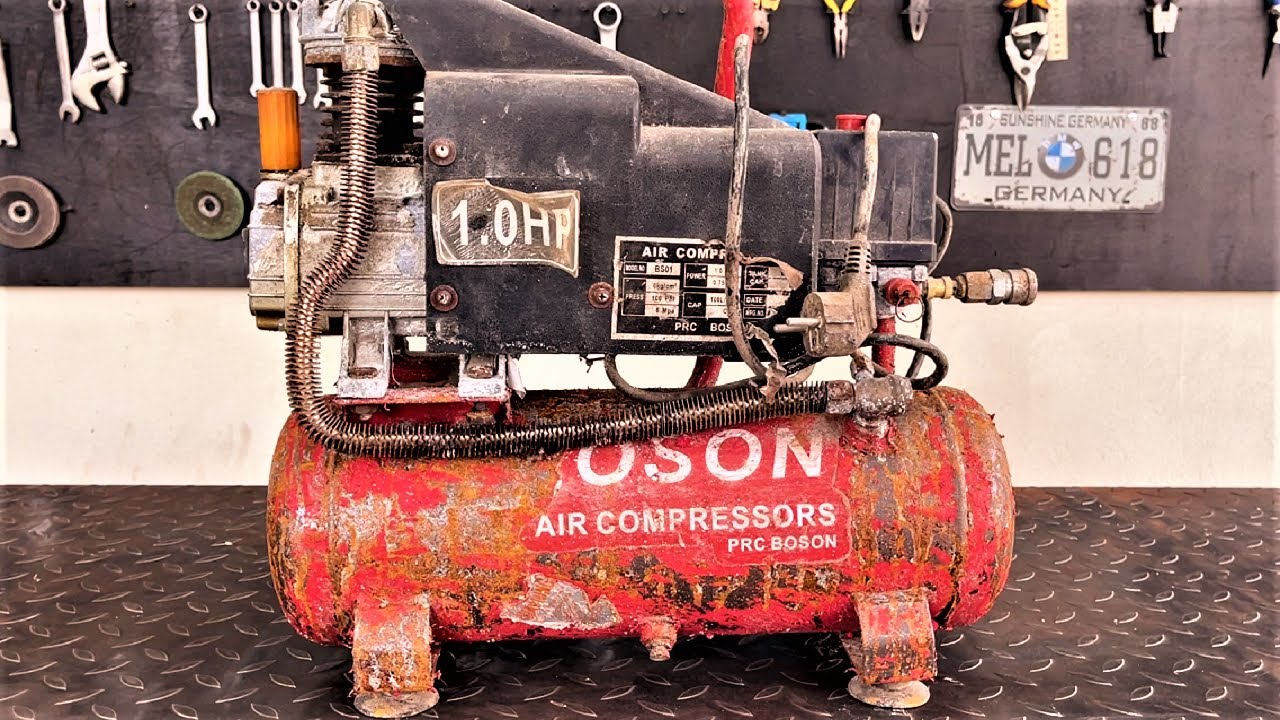 Restoring A Rusty Old Air Compressor Motor // Restoring A Classic Air Compressor YouTube