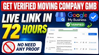 Get verified moving company GMB profile instantly || live link in 72 hours 😲- no need any proof 🔥