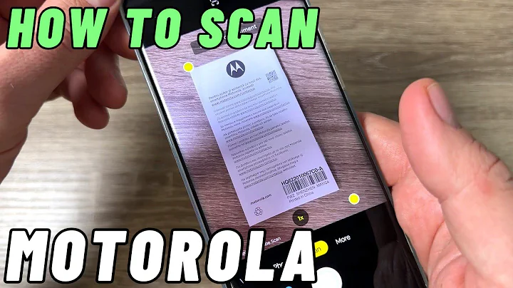 How to SCAN with Motorola phones