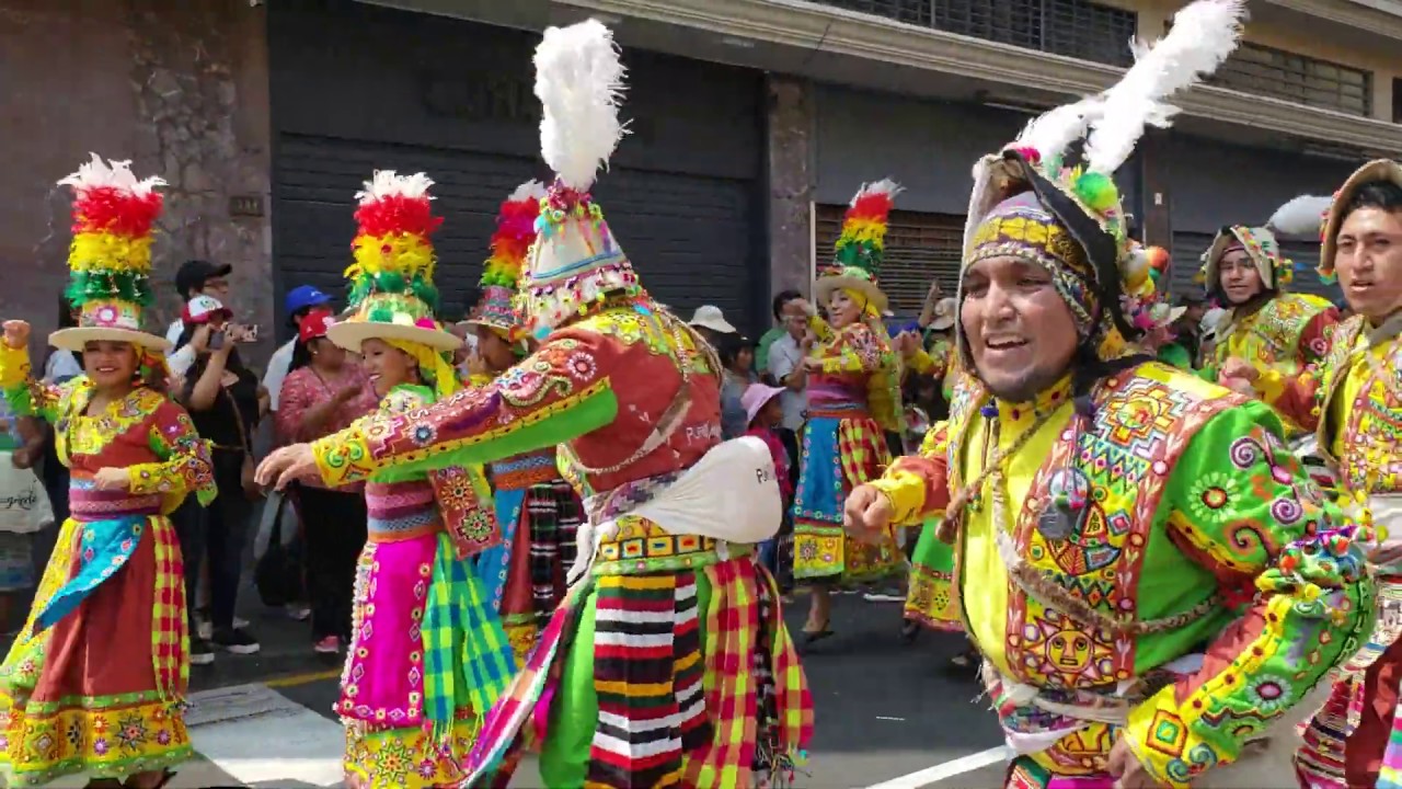 Danza Tinkus, pasacalle Virgen de la Candelaria, Miskis. Lima Peru 2019