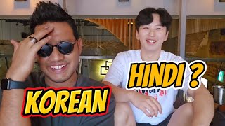 KOREAN reaction on HINDI in KOREA | WHAT DID HE LEARN | subtle crazy