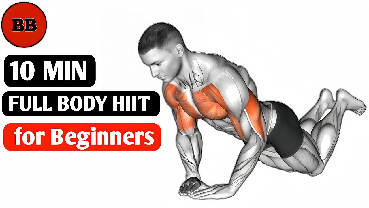 10 MIN FULL BODY HIIT for Beginners - No Equipment - Home Workout - YouTube
