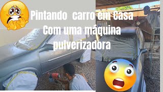 PINTEI MEU CARRO EM CASA E OLHA O RESULTADO 😲