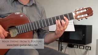 Main Theme from The postman (Il postino) for Solo Guitar chords