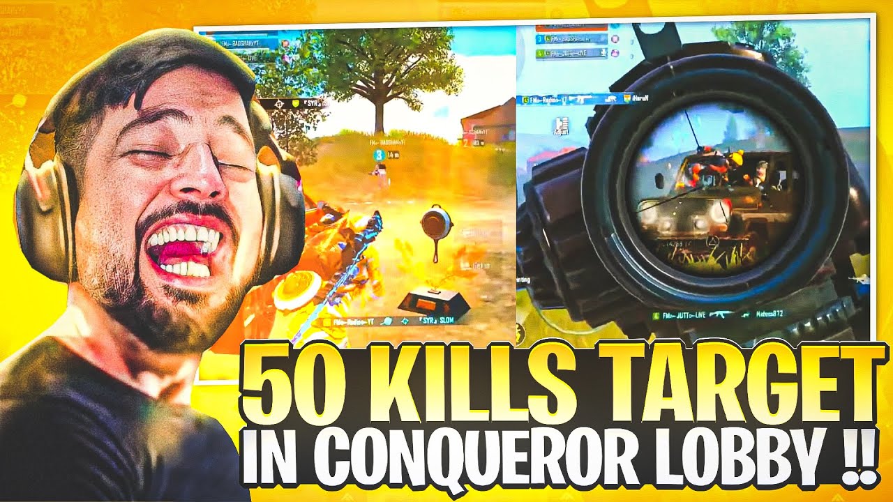 50 Kills TARGET In CONQUEROR Lobby ! 😱 – PUBG Mobile