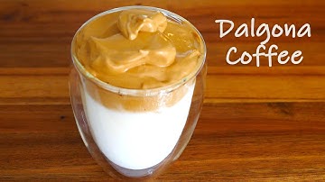 Dalgona Coffee Recipe ~ Whipped Coffee with fork, no mixer, no whisk ~ Frothy Coffee