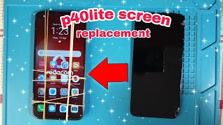 Display p40lite Cracked screen replacement | replacement screen p40lite |@JBphone