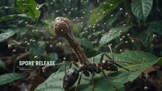 The Most Horrifying Parasite in Nature 🍄#ZombieAnt #Ophiocordyceps