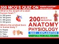 200 anatomy and physiology question mcq quiz | anatomy and physiology question & answers | mcqs quiz