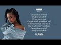 Tyla - Water (Lyrics)