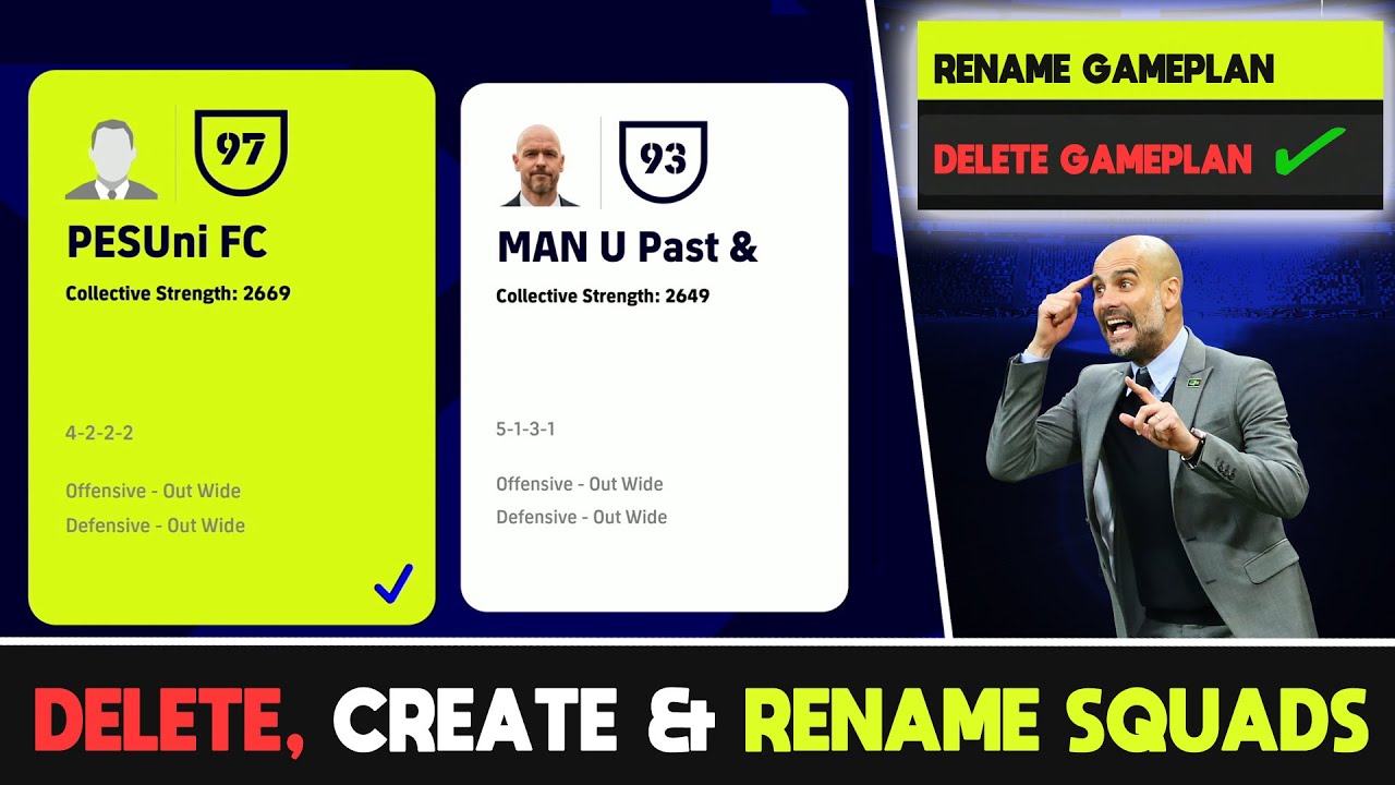 eFootball 2023 | Create, Delete & Rename Squads - YouTube