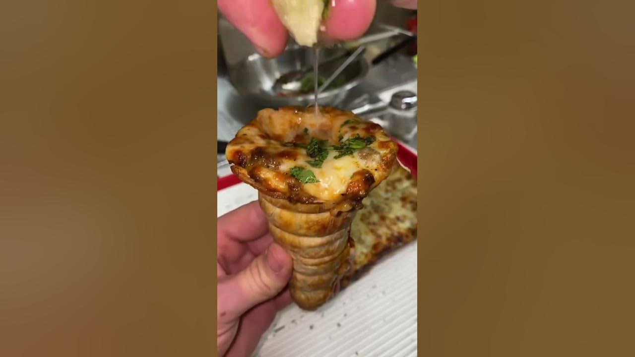 Las Vegas Pizza Cone 🍕 food foodie pizza lasvegas viral asmrfood vegasfood shorts YouTube