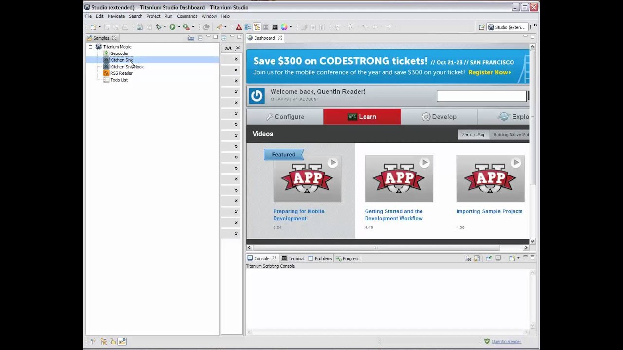 appcelerator kitchen sink demo