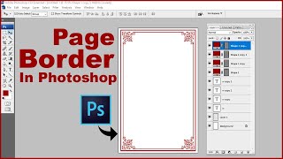 How to Make Page Border in Adobe Photoshop Tutorial !