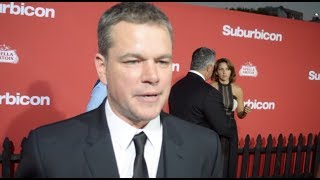 MATT DAMON Comments on HARVEY WEINSTEIN Sex Scandal on Suburbicon Red Carpet