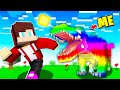 I Became RAINBOW DINOSAURS in MINECRAFT!