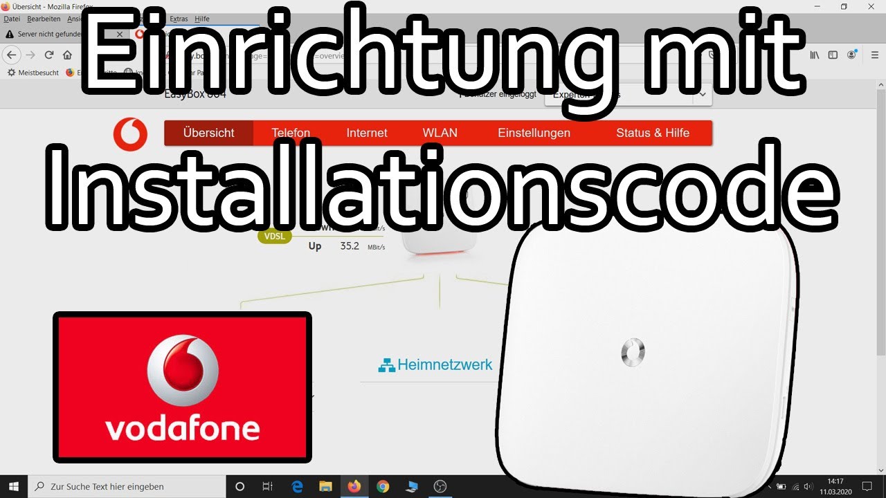 Update Easybox am Vodafone DSL Anschluss einrichten mit Modem-Installationscode (MIC)