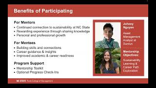 STAMP: Sustainability Alumni-Student Mentorship Program Information Session