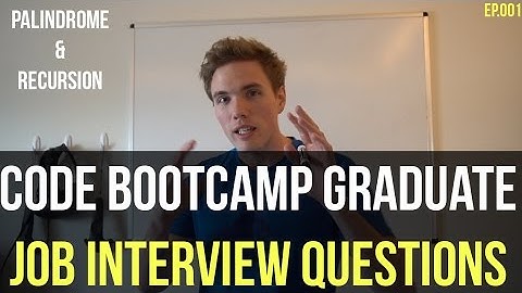 Code Bootcamp Grad Job Interview Questions - Palindrome w/ Recursion EASY (Whiteboard & Code) Ep.001