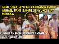 Saat rambut arhan terlihat kurang rapi azizah langsung rapikan rambut arhan sweetnya