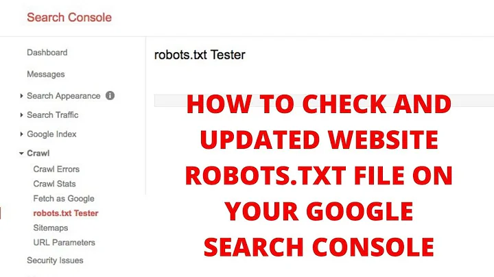 How to check and updated website robots txt file on your google search console