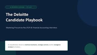 Deloitte Asked Me These 10 Accounts Payable Questions (Real Interview)