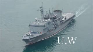 海上自衛隊in来島海峡　2018梅雨　潜水艦救難艦ちよだ