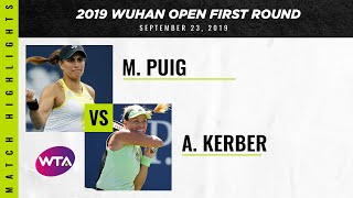 Monica Puig vs. Angelique Kerber | 2019 Wuhan Open First Round | WTA Highlights