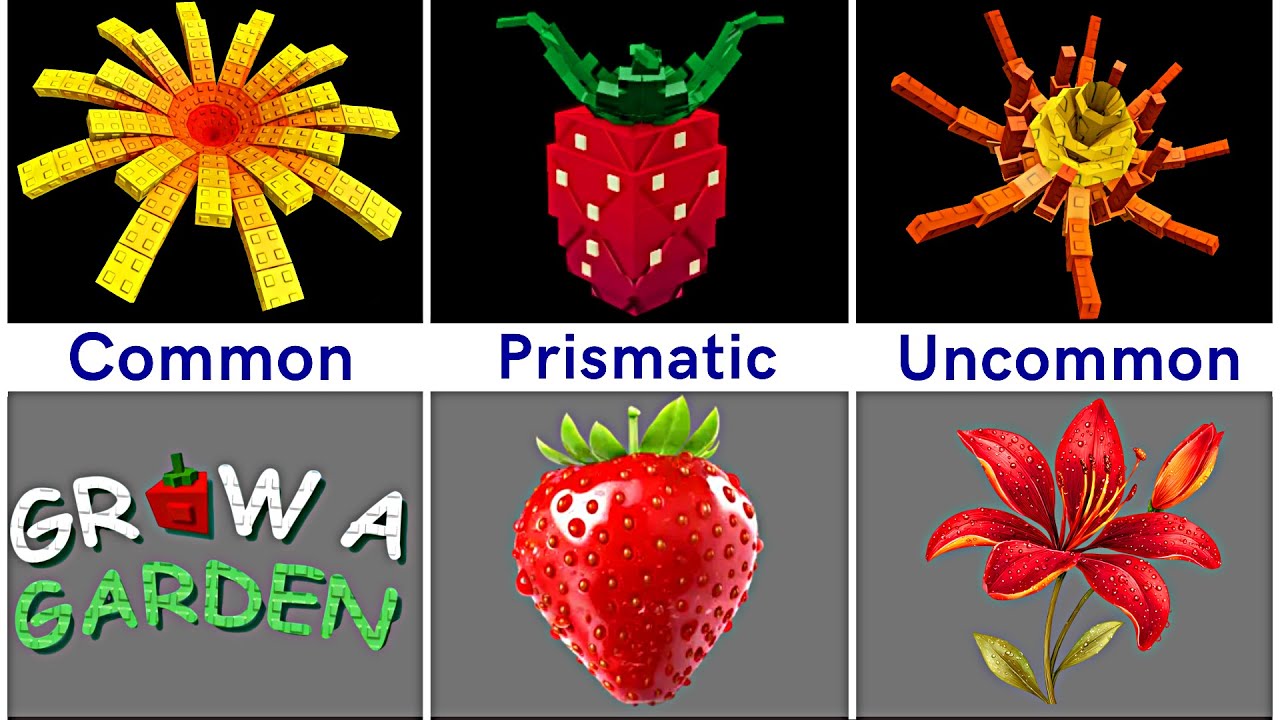 All Common & Uncommon & Prismatic Crops are Based On | Grow a Garden