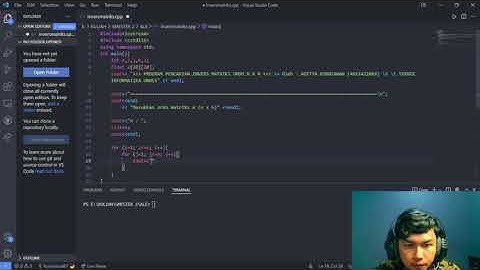 Tugas ALE || Program C++ Invers Matriks