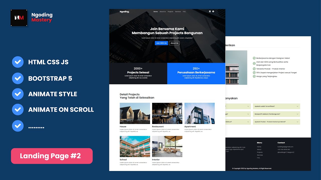 Membuat Website REAL ESTATE dengan BOOTSTRAP 5 - Landing Page Projects ...
