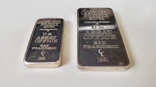 1981 US Assay Silver Bar Set!