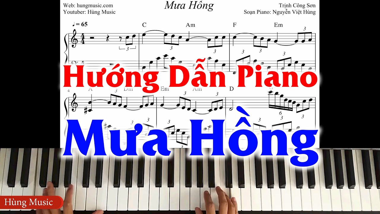 Hướng Dẫn Mưa Hồng Piano - Hùng Music