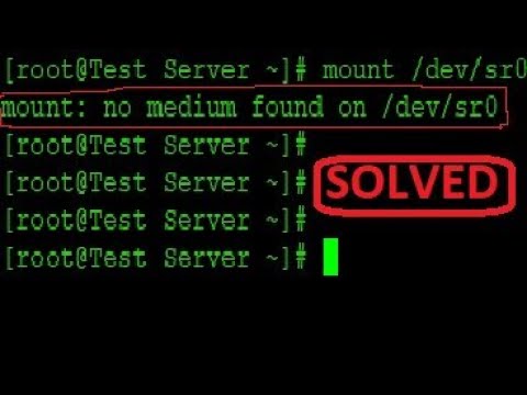 mount: no medium found on /dev/sr0 local mount error
