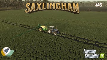SPREADING LIME-LIQUID FERTILIZER AND ROLLING THE FIELDS/FS25-SAXLINGHAM-Timelapse#6