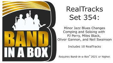 Band-in-a-Box® 2021 - RealTracks Set  354: Minor Jazz Blues Changes Comping and Soloing