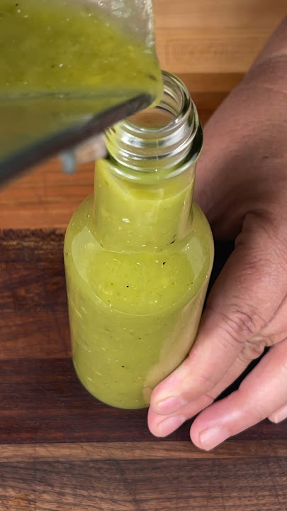 Green chile hot sauce. Made with jalapeños and Serrano Chiles. #hotpeppersauce #hotsauce