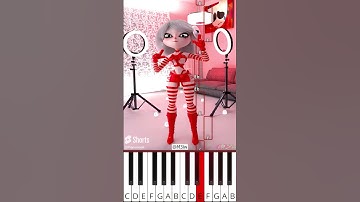 ZAI ZAI ZAI meow meow Gangle E-Girl | TADC (@M3lw) - Octave Piano Tutorial