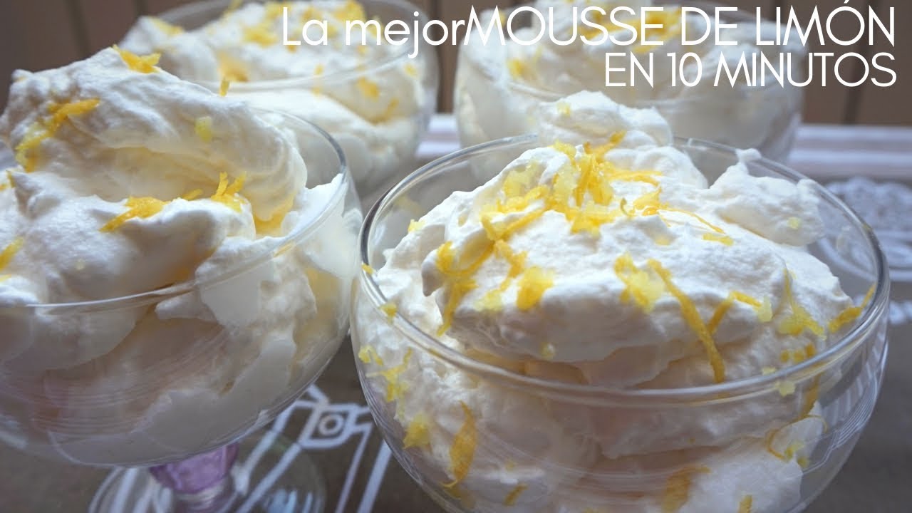 Mousse de limón, fácil  En 10 minutos