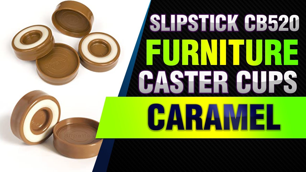 Slipstick CB520 Furniture Caster Cups / Floor Protector Coasters for Furniture Feet