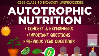 Autotrophic Nutrition in plants #Lifeprocesses |Class 10th Biology |CBSE Syllabus |Ncert class 10