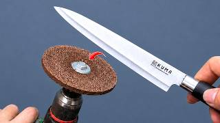 How to sharpen knives to razor-sharp edge in a flash! Smart DIY Tips.