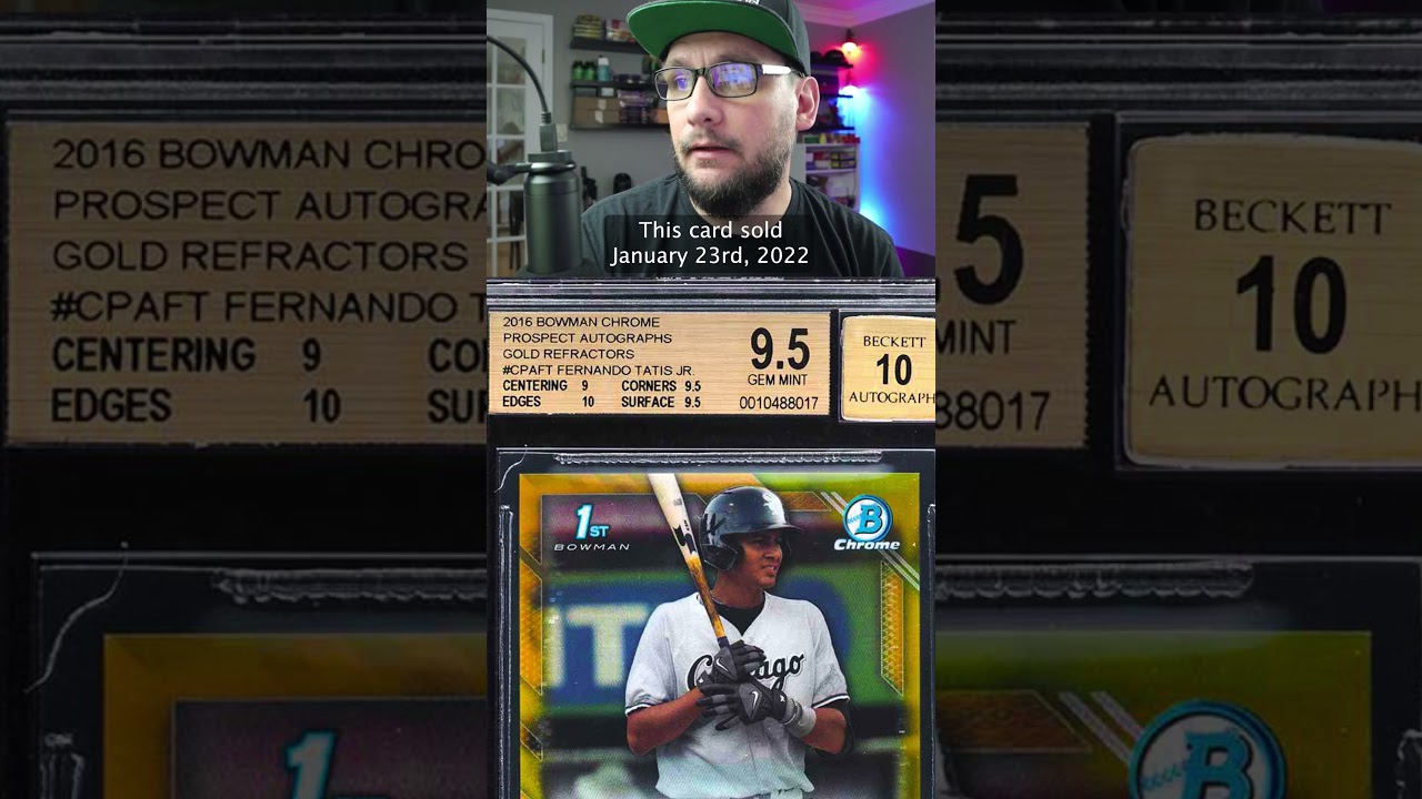 A 2016 Bowman Chrome Fernando Tatis Jr. God Refractor RC Auto sold 