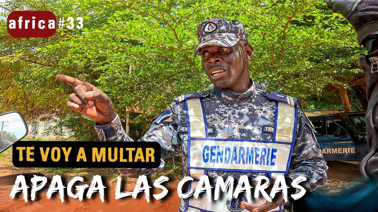 POLICIA CORRUPTA en SENEGAL BUSCA cualquier EXCUSA para MULTARME | RECORRIENDO AFRICA EN MOTO #33