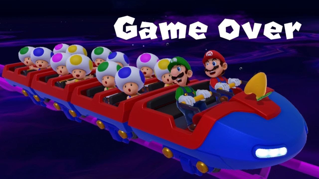 Super Mario Party Jamboree TV - Trial Coaster Game Over Screens