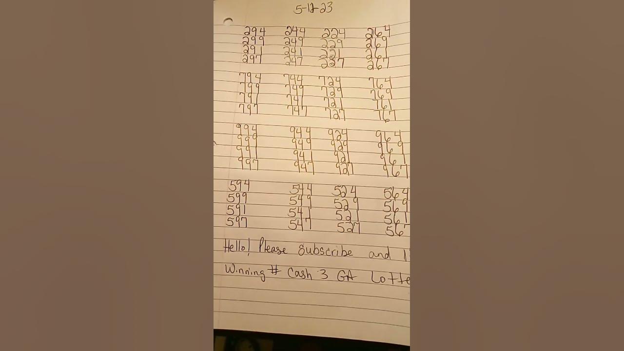 Winning Numbers For Cash 3 Georgia Lottery Guaranteed To Win YouTube winning-numbers-for-cash-3-georgia-lottery-guaranteed-to-win-youtube