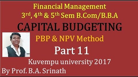 Average Rate of Return (ARR) in Kannada PART 11 - Kuvempu University 2017 Q.P 5 Marks - By Srinath