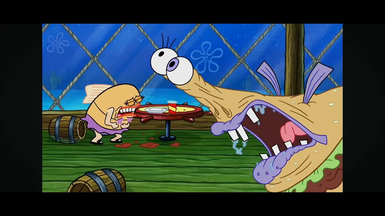 Jennifer millie krabby Patty Zombie tranformation SpongeBob squarepants