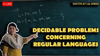 Decidable Problems Concerning Regular Languages