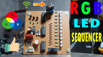 DIY 11 RGB LED SEQUENCER WITH DUAL MODE BASED ON CD4017